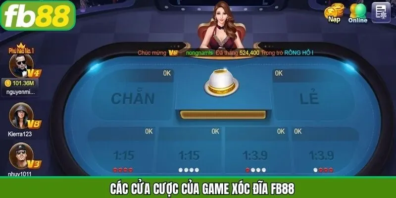 Tổng hợp những hình thức cửa cược có trong xóc đĩa FB88